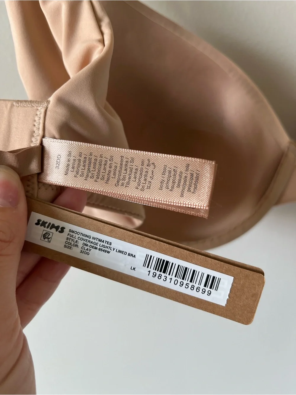SKIMS Smoothing Intimates Full Coverage Lightly Lined Bra 32DD NWT Clay Color - Picture 6 of 9